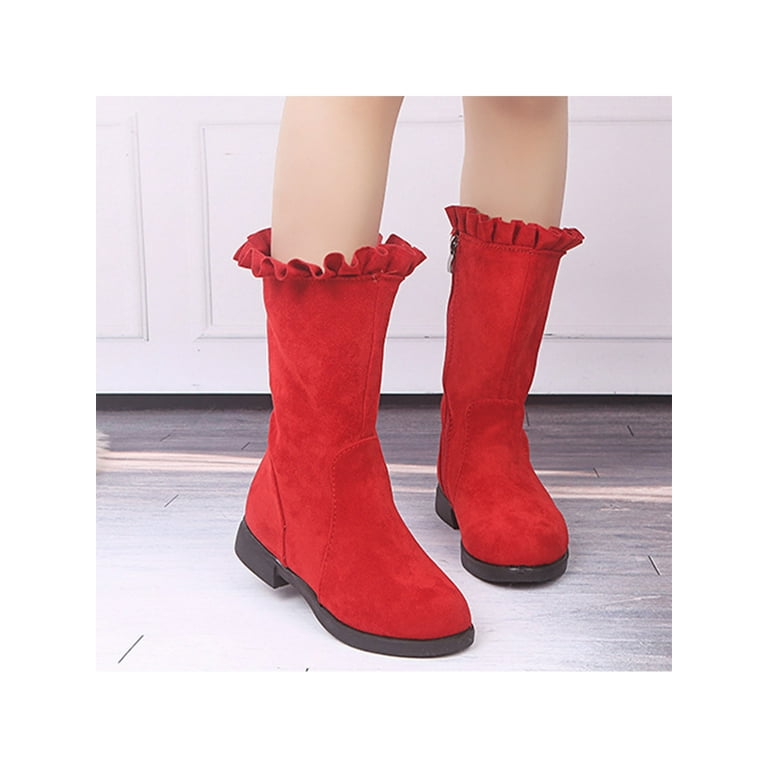 Red boots for little girls hot sale