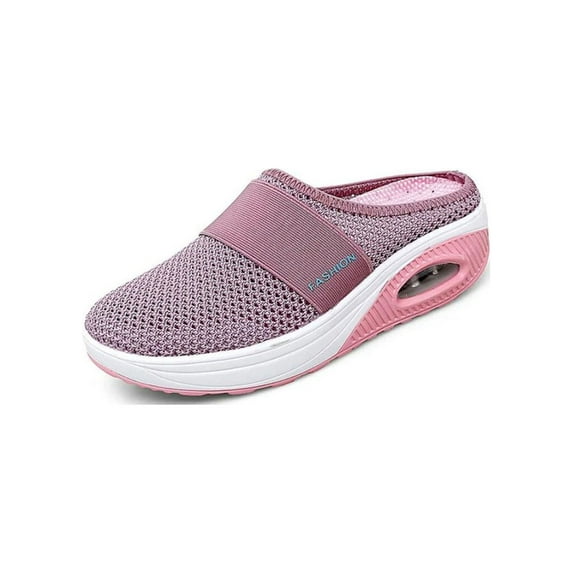 Daeful Walking Shoes Women Mules Clogs Air Cushion Mesh Wide Width Running Sneakers Summer Slides Slippers