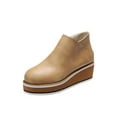 thumbnail image 1 of Daeful Women Ankle Booties Platform Casual Shoes Wedge Walking Shoe Driving Non-Slip Comfortable Slip On Apricot 6.5, 1 of 9