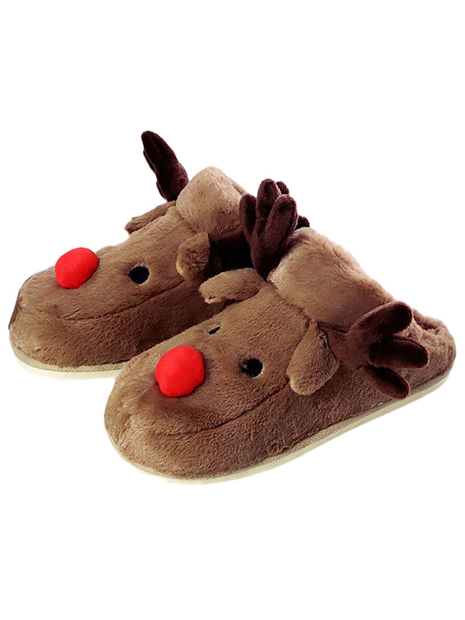 Daeful Womens Animal Slippers Christmas Fuzzy Slipper Soft Plush Home