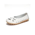 thumbnail image 1 of Daeful Womens Loafers Slip On Flats Round Toe Boat Shoes Nurse Lightweight Casual Hollow Out Moccasins White 6, 1 of 8