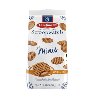 Daelmans Caramel Stroopwafels Minis, 7.04OZ Bag, 6 Servings