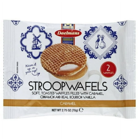 Daelmans Caramel Stroopwafels Waffles, 2 Count, 2.75 oz