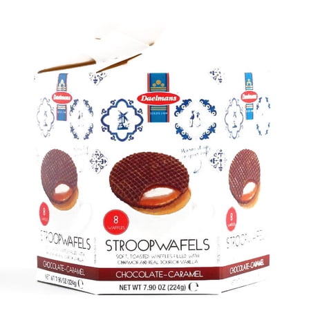 Daelmans Chocolate Caramel Stroopwafel Box 7.9 oz each (3 Items Per Order, not per case)