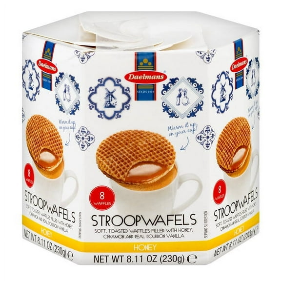 Daelmans Large Honey Stroopwafel Hex Box - 8 ct