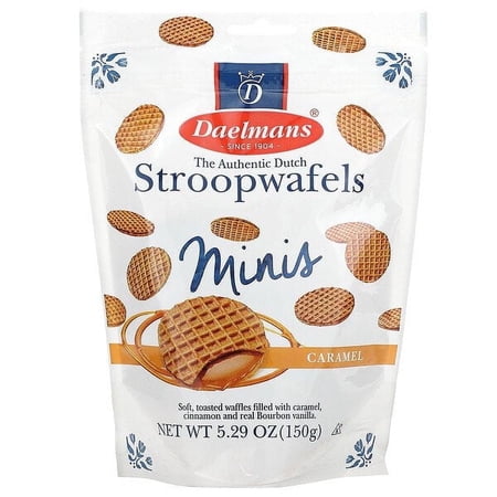 Daelmans, Mini Stroopwafels, Caramel, 5.29 oz Pack of 3