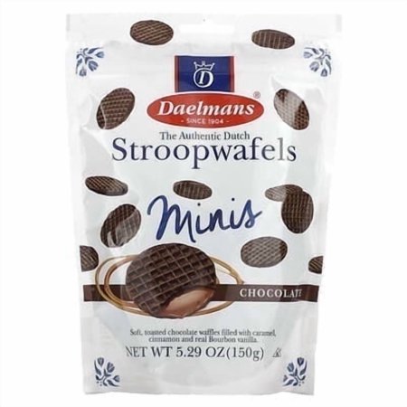 Daelmans, Mini Stroopwafels, Chocolate Caramel, 5.29 oz Pack of 4
