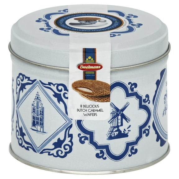 Daelmans Stroopwafels Caramel Gift Tin 8.1 oz (Pack of 9)