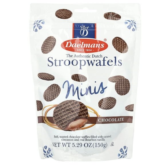 Daelmans Stroopwafels Minis, Chocolate, 5.29 oz (150 g)