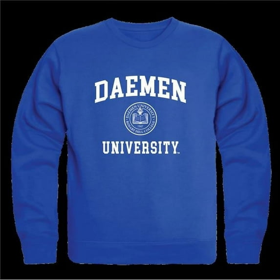 Daemen College Wildcats Seal Crewneck Sweatshirt, Royal - Medium