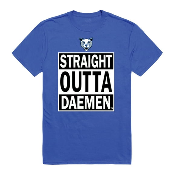 Daemen College Wildcats Straight Outta Tee T-Shirt - Royal, Medium