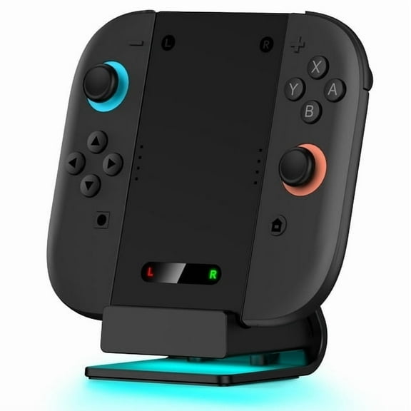 Daenfyy Charger Station for Nintendo Switch 2 Joy-con Controller, Switch 2 Joy-Cons Controller Comfort Charging Grips with LED Indicator,Play While Charging
