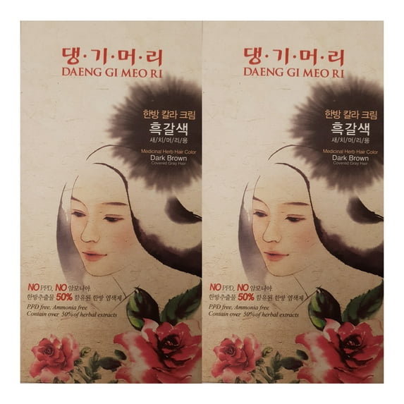 Daeng Gi Meo Ri Hair Color (Dark Brown 2 Pack)