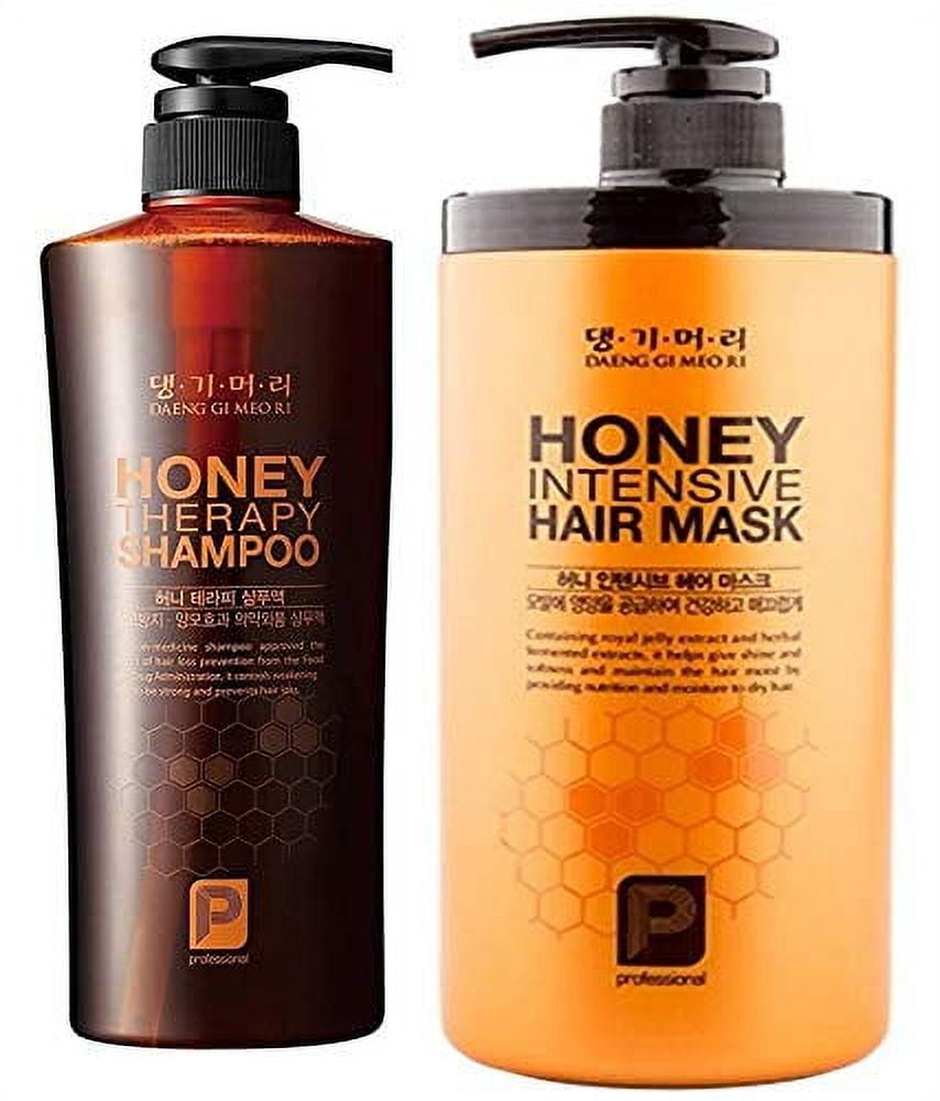 Daeng Gi Meo Ri Honey Intensive Hair Mask Pack 1000ml & Therapy Shampoo 500 ML