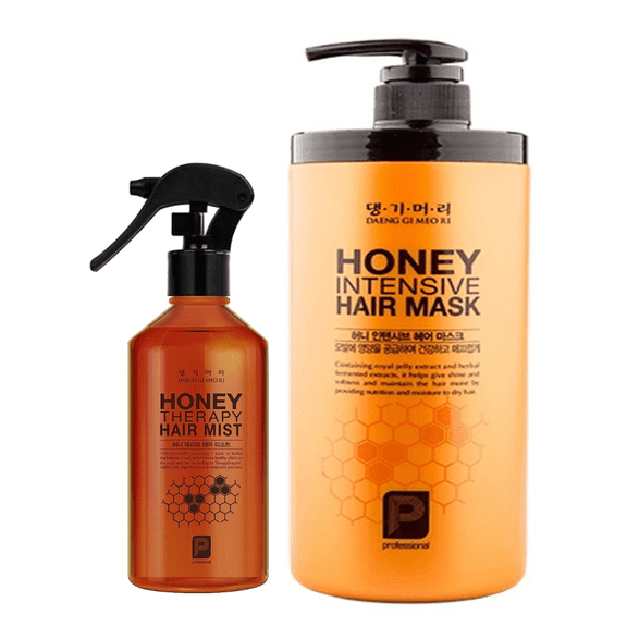 Daeng Gi Meo Ri - Honey Therapy Hair Mist 250ml, Hair Intensive Hair Mask 1000ml