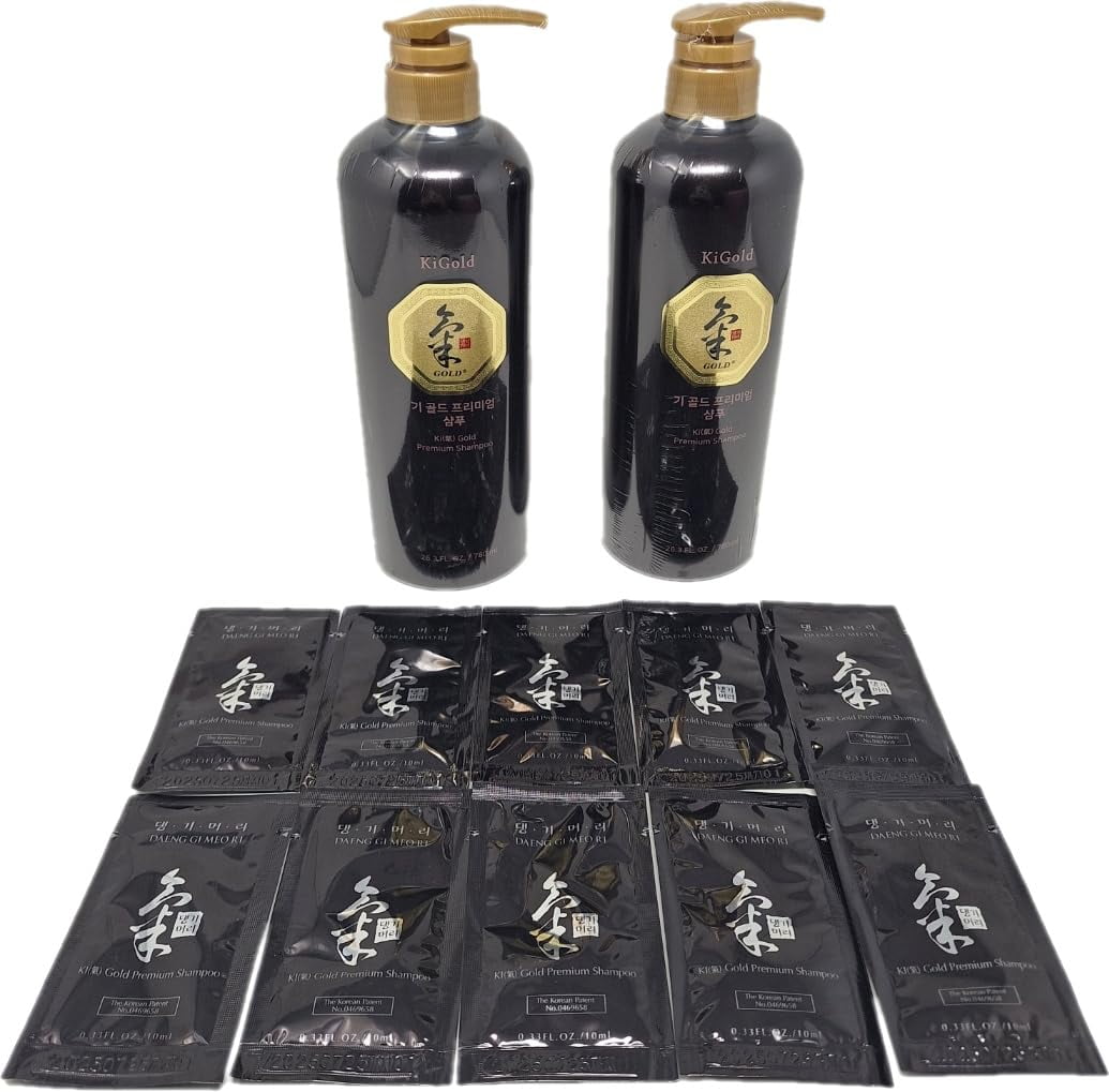 Daeng Gi Meo Ri Ki Gold Premium Shampoo 2 Pack + Travel Pouch 10 Pack