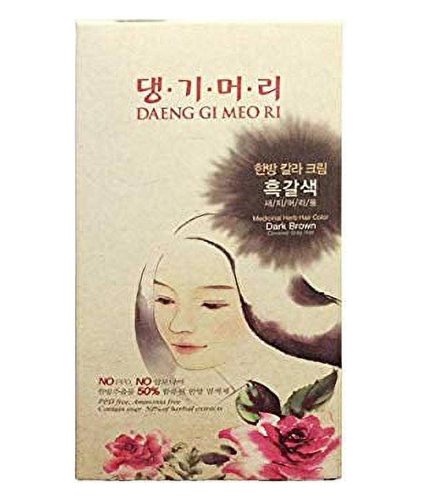 Daeng Gi Meo Ri Medicinal Herb Hair Color to cover gray hair (Dark ) (2 Pack)