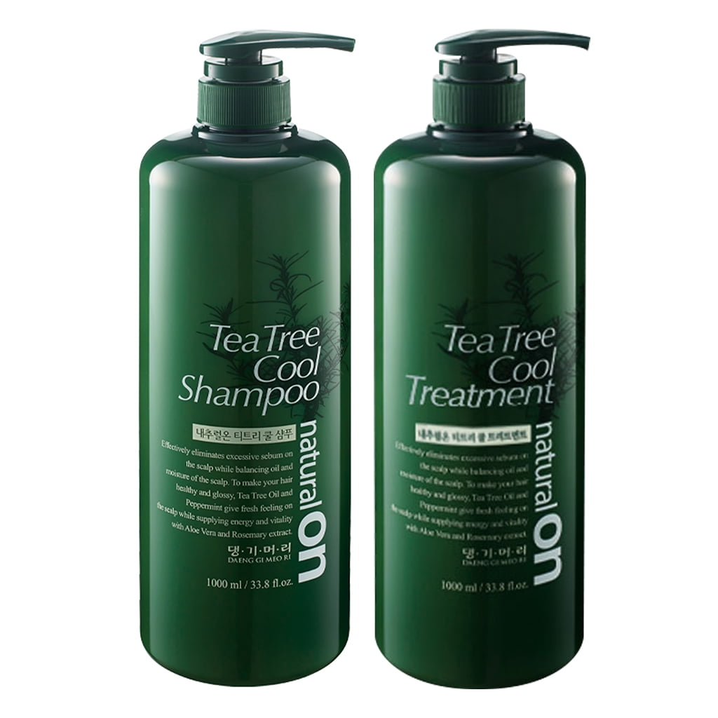 Daeng Gi Meo Ri Natural On Tea Tree Cool Shampoo and Treatment Set for ...