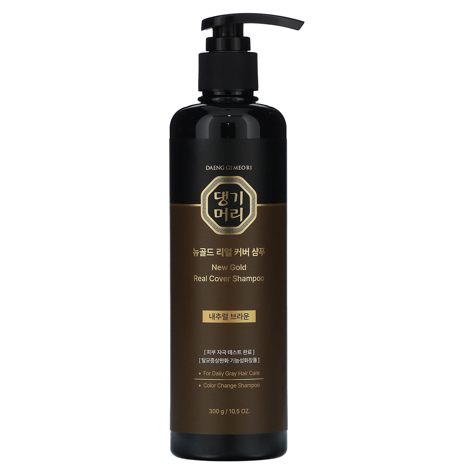 Daeng Gi Meo Ri- New Gold Real Cover Shampoo, Natural Brown, for Gray Hair, 300g