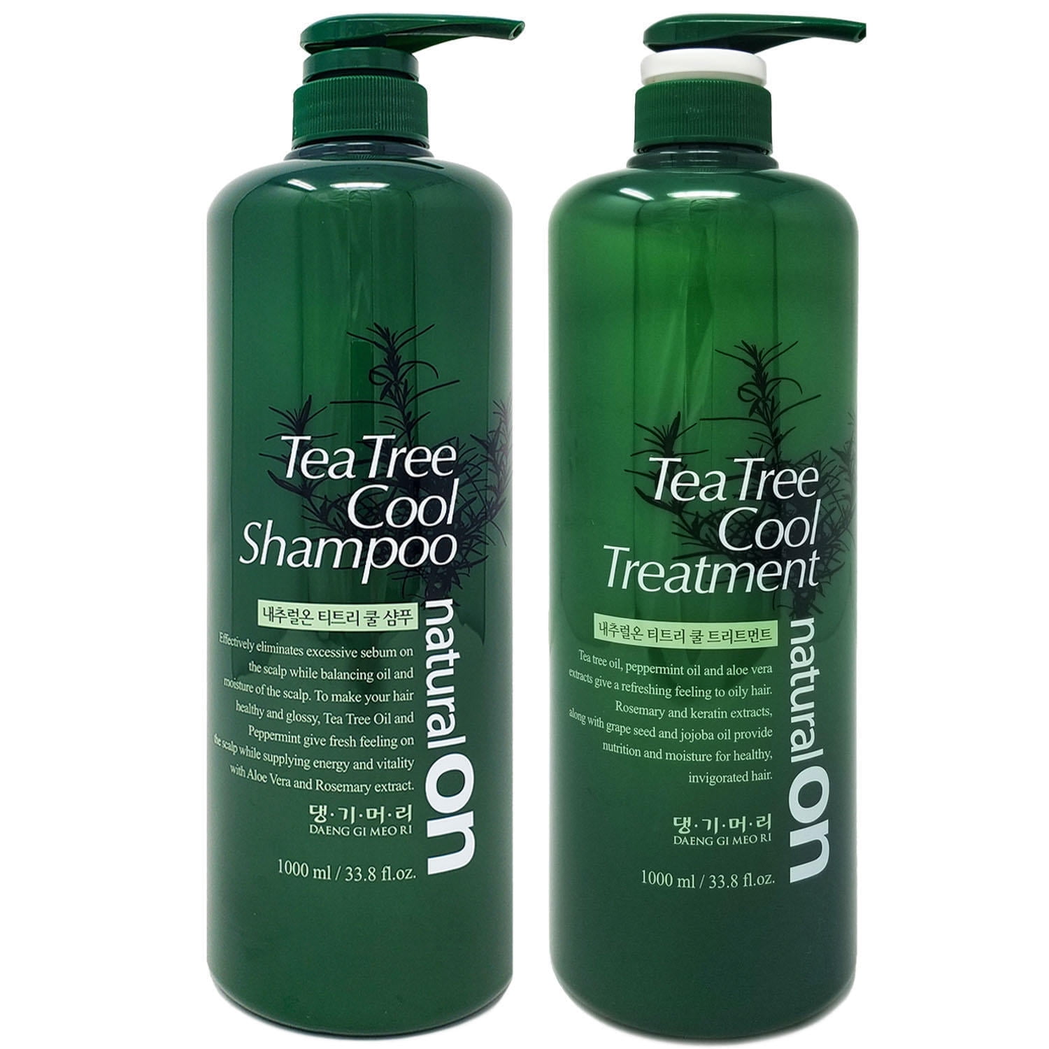 Daeng Gi Meo Ri Tea Natural On Tree Cool Hair Set Shampoo & Treatment Duo 1000ml(33.8 fl. oz)