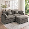 thumbnail image 1 of Daeorio 78" Modular Sectional Sofa,Chenille Upholstered L Shaped Cloud Couch Deep Seat with Pillows for Living Room Bedroom Apartment(Gray), 1 of 10