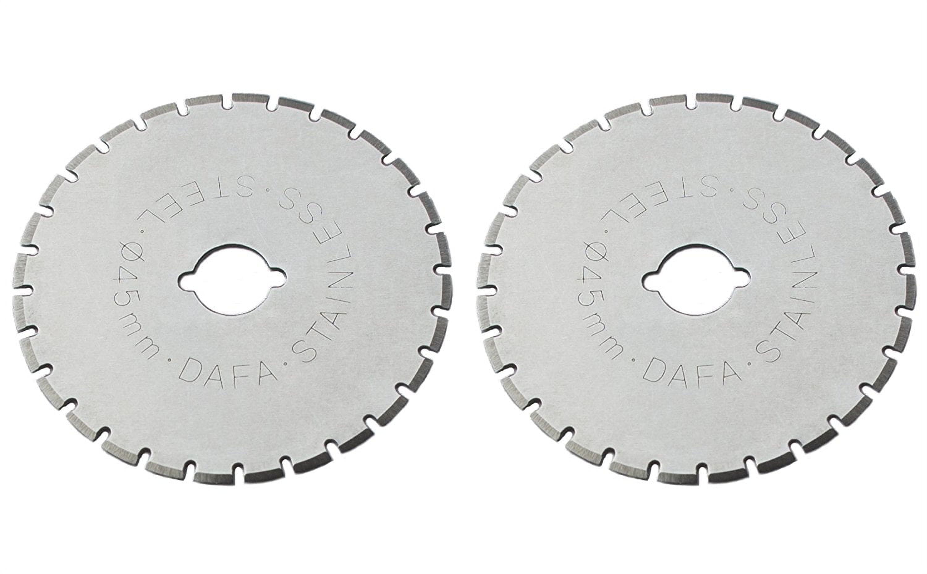 Dafa 45mm Rotary Cutter / Skip Blades, 2 Perforating Rotary Cutter Blades  per Pack 