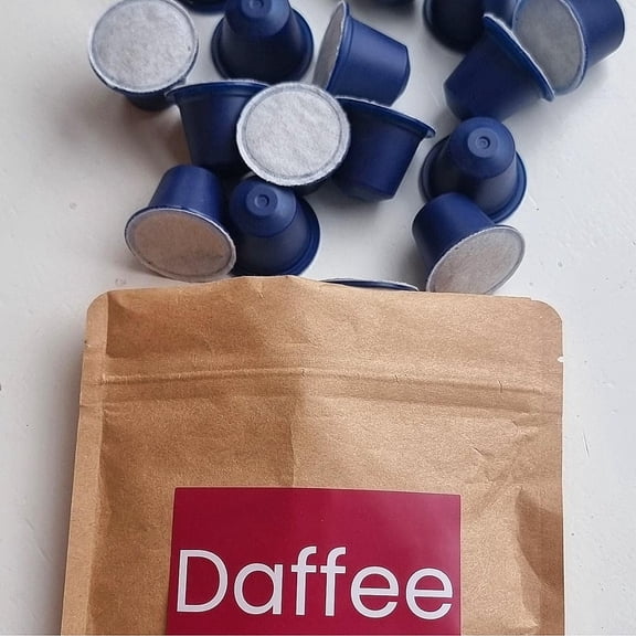 Daffee Compostable Capsules - Coffee Alternative made from Ground Date Beans | Natural Caffeine Free Coffee Replacement - 10 Capsules