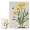 thumbnail image 1 of Daffodil 500 Piece Wooden Jigsaw Puzzle, Beautiful Spring Puzzle for Adults, Finished Size 15" x 21", 1 of 8
