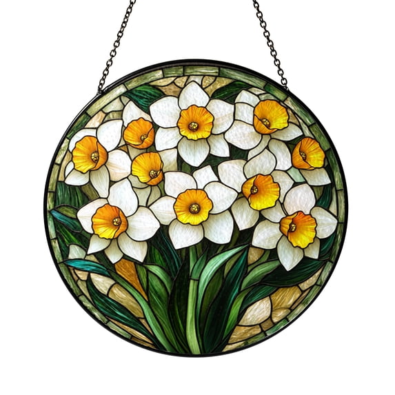 Daffodil Blossom Glass Suncatcher – Botanical Window Decor - Walmart.com