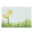 thumbnail image 1 of Daffodil Cutting Board, Daffodil Flower in Grass Field Meadows Freshening Uniform Colored Illustration, Decorative Tempered Glass Cutting and Serving Board, Large Size, Green Yellow, by Ambesonne, 1 of 1