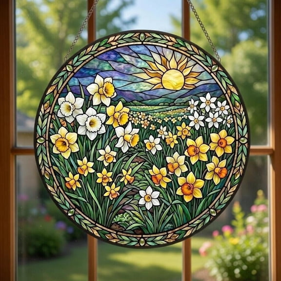 Daffodil Flower Garden Flag | Polyester Outdoor Flag | Vibrant Double-Sided Print | Spring Floral Yard Decor | Mother's Day Gift for Mom | Yard Lawn Decoration