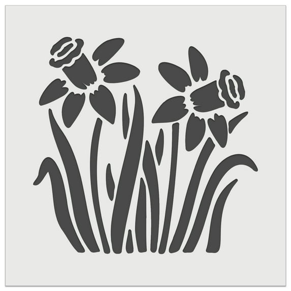 Daffodil Flowers DIY Cookie Wall Craft Stencil - 5.5 Inch