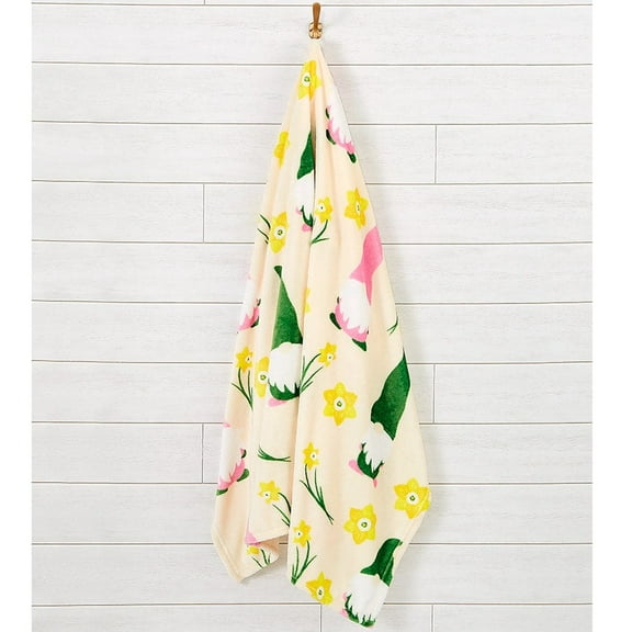 Daffodil Gnomes Plush Throw 50" x 60"