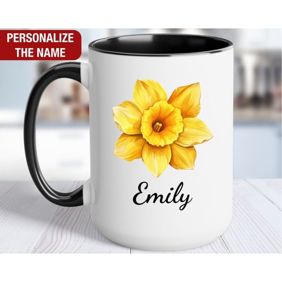 Daffodil Personalized Mug Daffodil Name Mug Daffodil Coffee Cup Daffodil Custom Gift for H