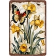 thumbnail image 1 of Daffodil Retro Aluminum Sign 12x8 in Metal Sign Daffodil Flower Office Wall Decor Rustic Floral Wall Plaque Garden Tin Signs for Cafes Club Pub Man Cave Wall Sign Gifts, 1 of 6