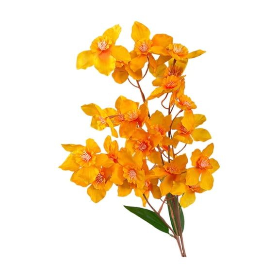 Daffodils Artificial Flowers 1Bunches Real Touch Fake Narcissus Flower 34 inch Silk Spring Fake Flowers Wedding Floral Decor Bouquet for Home Party Wedding Office Anniversary Decor