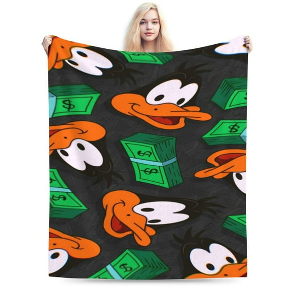 Daffy Duck Cartoon Fleece Blanket for Boys Girls Kids, Ultra Soft Cozy Warm Flannel Throw Blankets, Plush Blanket Gifts for Bed Sofa Living Room Couch Home Decor 60"X50"