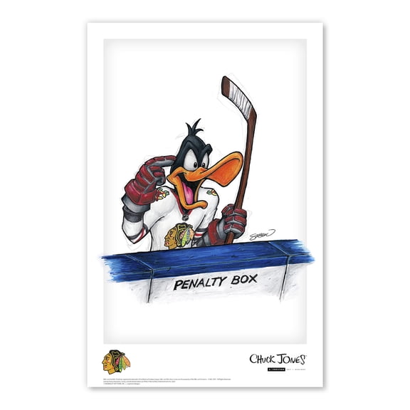 Daffy Duck Chicago Blackhawks 11" x 17" Looney Tunes Poster Print