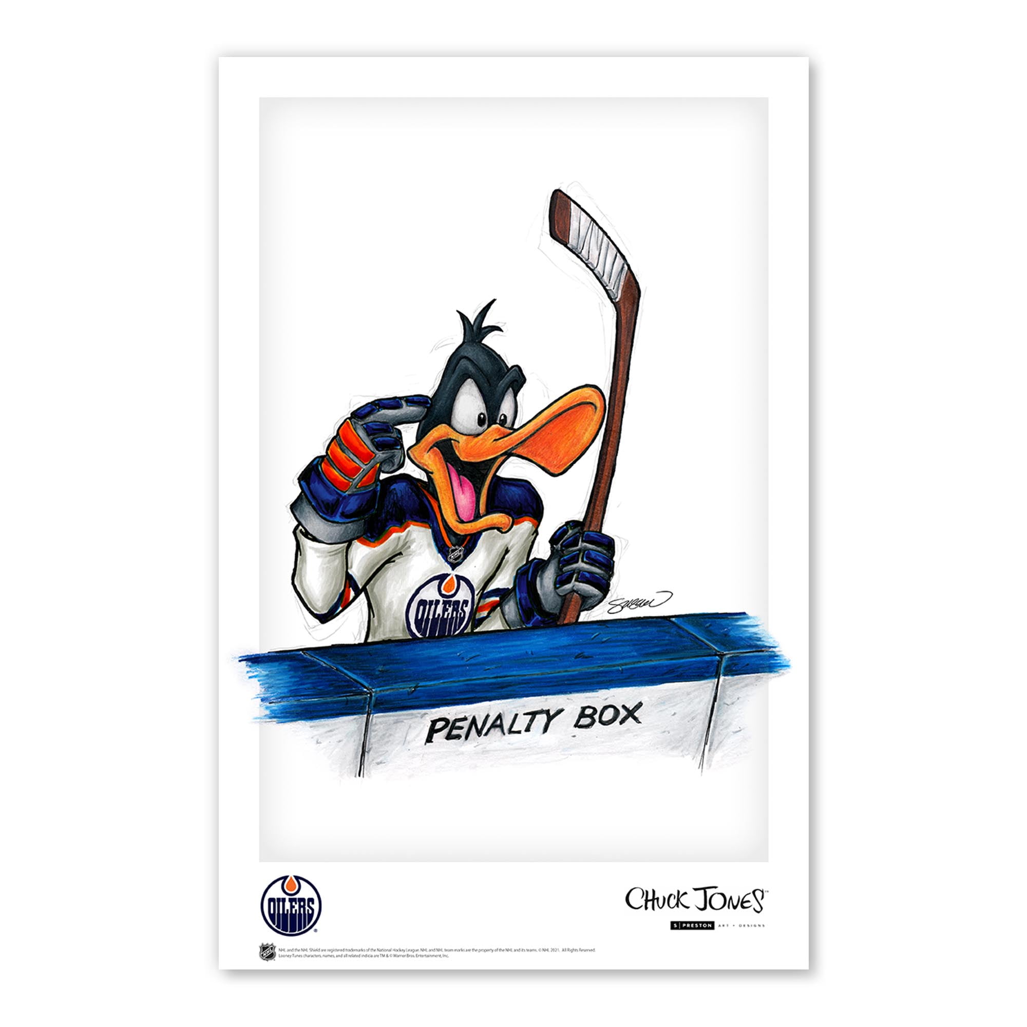 Daffy Duck Edmonton Oilers 11" x 17" Looney Tunes Poster Print ...