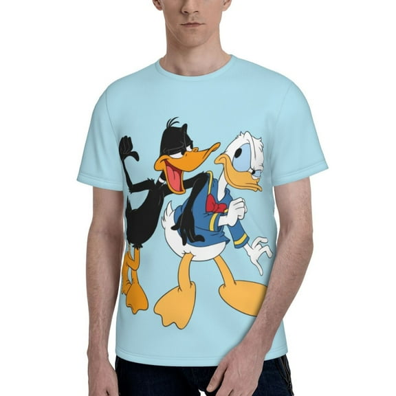 Daffy Duck Men's T Shirts Cartoon Graphic Short Sleeve Tees Novelty Casual Unisex Adults Tee Shirt Tops