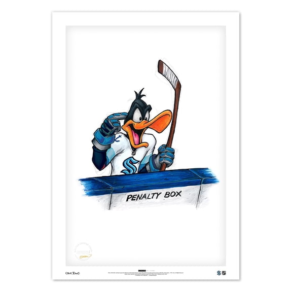 Daffy Duck Seattle Kraken 14" x 20" Looney Tunes Limited Edition Fine Art Print