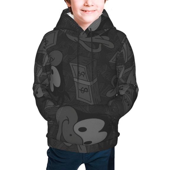 Daffy Duck Teen Boys Girls Hoodies Cartoon Graphic Hooded Sweatshirts Casual Pocket Pullover Coat for Kids
