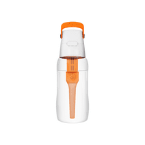Dafi Water Bottle with Filter & Straw Solid | 17 oz | Clear Filtered Tap Water | Orange