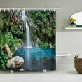 thumbnail image 1 of Dafield Mountain Shower Curtain Nature Pictures Lake Landscape Primitive Smoky Cloth Black Forest Fabric Bathroom Shower Curtain, 1 of 5