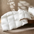 thumbnail image 1 of Dafinner 100% Organic Cotton Goose Feather Down Fibers Comforter Full Size, Hypoallergenic & Breathable Medium Warmth for All Season Duvet Insert (82x86, White), 1 of 9