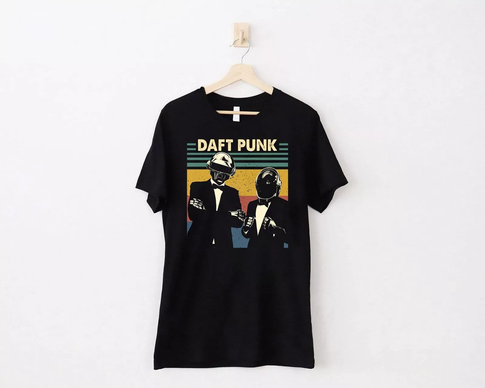 DAFT PUNK Silkscreen Printing TShirt 2XL