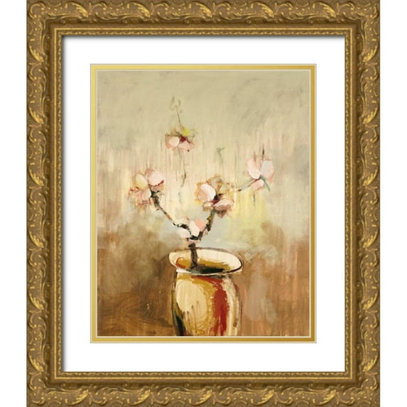 Dag, Inc. 12x14 Gold Ornate Wood Framed with Double Matting Museum Art Print Titled - Vivo Floral 17
