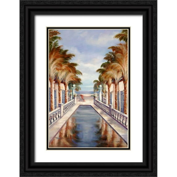 Dag, Inc. 17x24 Black Ornate Wood Framed with Double Matting Museum Art Print Titled - Tropical 14