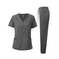 thumbnail image 1 of Dagacci Medical Uniform 4-Way Stretch Two Tone Scrub Set, 1 of 3