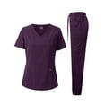 thumbnail image 1 of Dagacci Medical Uniform 4-Way Stretch Y-Neck Scrub Set, 1 of 3